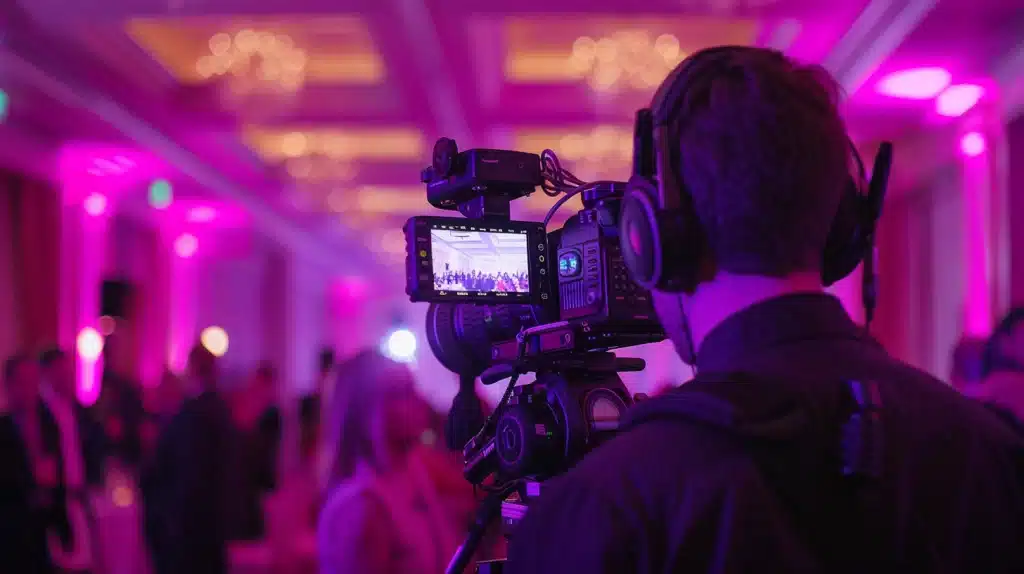a videographer in boston shooting at a high-class gala event