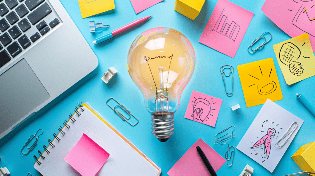 light bulb to signify from concept to content creation