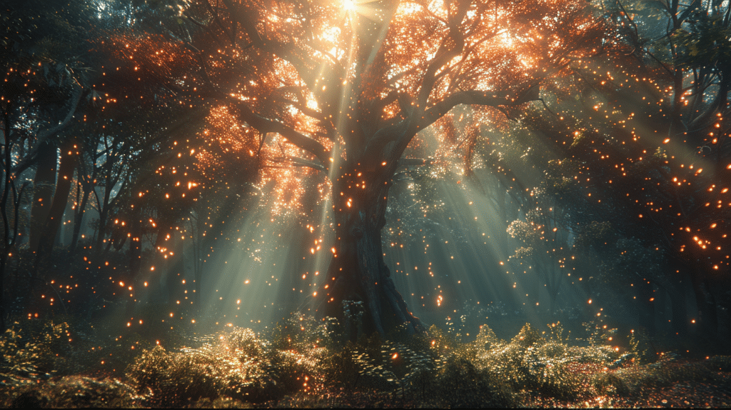 enchanted forest with visual effects
