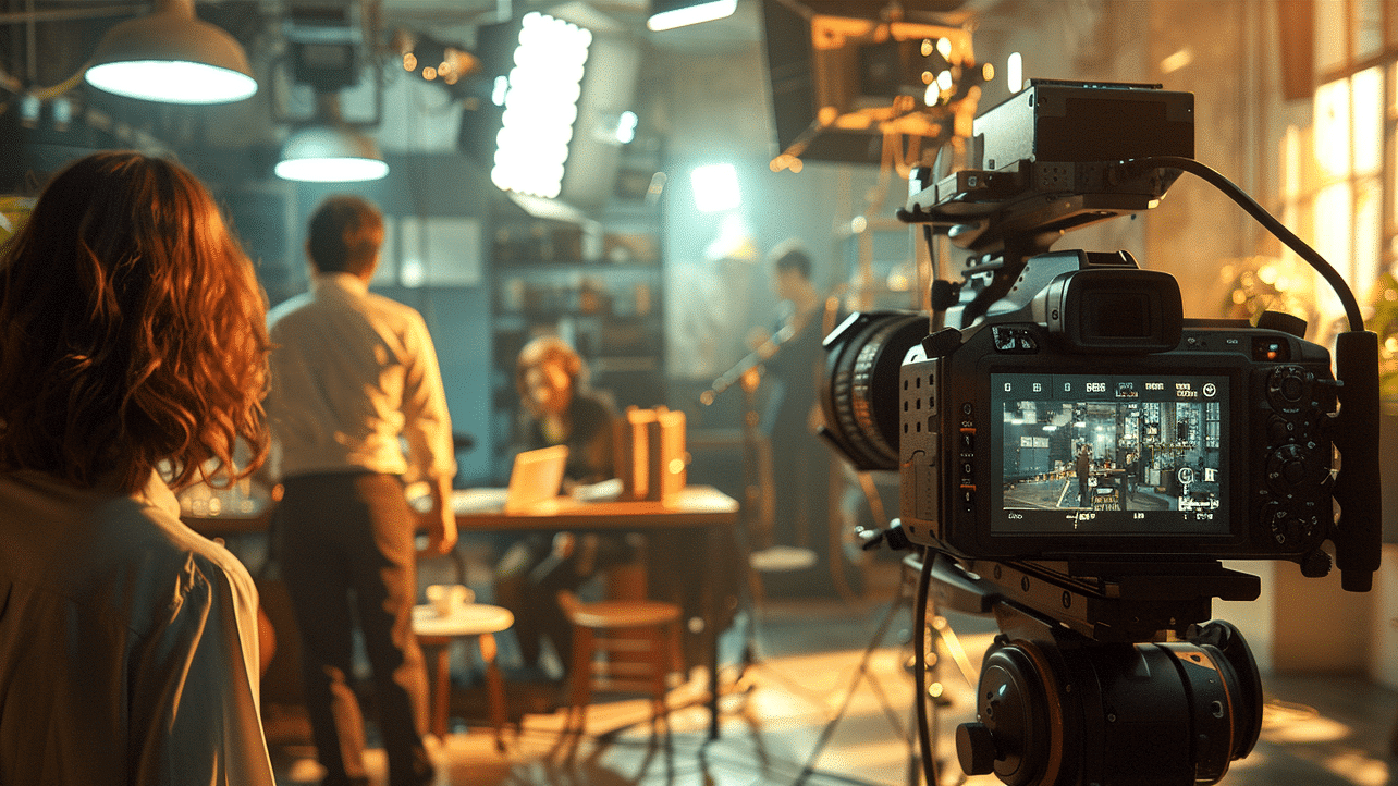 image of a film set representing: Guide to Custom Commercial Video Production for Brands