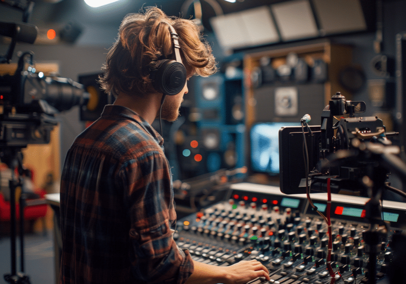 sound mixing in a studio